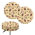 thumbnail image 1 of ZIATUBLE Hedgehogs Mushroom Stool Covers Cushion Washable Chair Seat Slipcover 12-14 Inch with Elastic Bottom Stool Seat Cover Protector 2 Pcs Universal Round Stool Dust Covers, 1 of 6