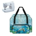 thumbnail image 1 of ZIATUBLE Hibiscus Turtle Sewing Machine Tote Bag Large Capacity Sewing Machine Cases Easy to Clean Sewing Machine Bobbin Storage Case Soft Sewing Machine Tote Storage Case Carry Bag, 1 of 7