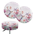 thumbnail image 1 of ZIATUBLE Hummingbird Floral Bar Stool Covers Round Foldable Chair Seat Cushion Slipcover Size S Office Chair Saddle Stool Cushion Pack of 2 Reusable Round Protective Cover Accessories Indoor, 1 of 6