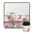 thumbnail image 1 of ZIATUBLE Hummingbird Sewing Machine Carrying Pad Flower Sewing Machine Organizer Mat Extra Long Sewing Machine Mat Non Slip Sewing Machine Pad for Table with Detachable Pouch, 1 of 5