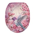 thumbnail image 1 of ZIATUBLE Hummingbird Toilet Lids Covers Cherry Blossom Toilet Cover Protector Universal Toilet Lid Covers for Bathroom Round Decorative Covers Toilet Protector Cover Home Decor, 1 of 6