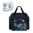 thumbnail image 1 of ZIATUBLE Moon Butterfly Traveling Bag with Zipper Floral Portable Padded Storage Dustproof Carry Case with Storage Pockets and Handles with Zipper Sewing Machine Organizer Kit, 1 of 7