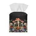 thumbnail image 1 of ZIATUBLE Mushroom Flower Square Tissue Box Cover Galaxy Leather Tissue Holders Decoration with Snap Button Napkin Organizer Dispenser Lightweight Tissue Holder for Car Decoration, 1 of 7