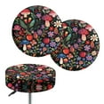 thumbnail image 1 of ZIATUBLE Mushroom Plants Bar Stool Cover Cushion Soft Chairs Decorative Cover 12-14 Inch Elastic Stool Seat Cover Protector Universal Stool Seat Replacement Cover Set of 2 Piece, 1 of 6