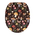 thumbnail image 1 of ZIATUBLE Mushroom Toilet Lid Seat Cover Butterfly Toilet Lid Covers for Bathroom Elongated Plant Easy to Clean Toilet Lid Cover Soft Toilet Lid Cover Fits Most Toilet Lids, 1 of 6