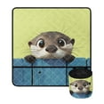 thumbnail image 1 of ZIATUBLE Otter Sewing Machine Pad Organizer Extra Long Sewing Machine Mat Non Slip Sewing Machine Mat with Pockets Pattern Waterproof Sewing Machines Table Pad with Storage Bag, 1 of 5