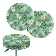 thumbnail image 1 of ZIATUBLE Palm Leaves Floral Chair Seat Cushion Slipcover Non Slip Stretch Circle Chair Slipcover 13"-15" Lightweight Padded Bar Stool Covers Round Set 2 Pack for Kitchen Dining Room Wedding, 1 of 6