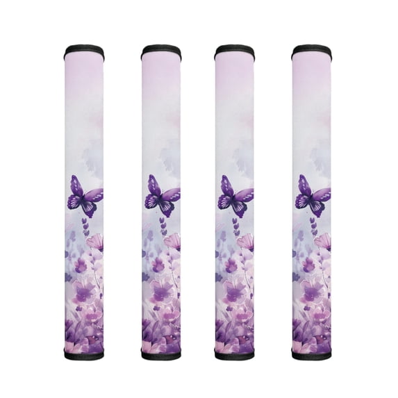 ZIATUBLE Refrigerator Door Handle Covers Neoprene Fabric Protective Appliance Handle Keep Clean for Fridge Dishwasher Handle Home Decor, 4 PCS, Butterfly Floral
