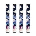 thumbnail image 1 of ZIATUBLE Refrigerator Door Handle Covers Set of 4 Pack Soft Kitchen Appliance Gloves Fridge Dishwasher Handle Sleeve Protector Washable Kitchen Accessory, Peony Floral Deep Blue, 1 of 7