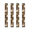thumbnail image 1 of ZIATUBLE Refrigerator Door Handle Wraps 4 PCS Neoprene Fabric Kitchen Appliance Decor Handle Covers Fit Fridge Oven Prevent Smudges Food Stains Fingerprints, Coffee Brown, 1 of 7