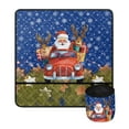 thumbnail image 1 of ZIATUBLE Santa Claus Sewing Machine Pad Organizer with Small Cylinder Snowflakes Deer Sewing Machine Pad for Table with Removable Storage Bag Stain Resistant Table Pad for Xmas Decor, 1 of 5