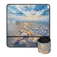 thumbnail image 1 of ZIATUBLE Sea Beach Sewing Machine Mat Organizer Starfish Sewing Machine Mat to Reduce Noise Sewing Machine Pad Organizer with Small Cylinder Water Resistant Machine Protective Pad, 1 of 5