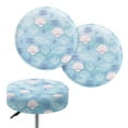 thumbnail image 1 of ZIATUBLE Sea Shells Circle Stool Seat Covers Reusable Stool Seat Cover Protector 12-14 Inch Universal Kitchen Bar Stool Chair Seat Cover Set 2 Pack Fit for Most of Regular Size Round Stool, 1 of 6
