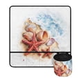 thumbnail image 1 of ZIATUBLE Sea Starfish Sewing Machine Pad Organizer with Small Cylinder Shells Sewing Machine Cross Stitching Mat Protective Mat for Standard Household Sewing Machines Home Decor, 1 of 5