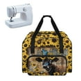 thumbnail image 1 of ZIATUBLE Sunflower Cow Carrying Travel Storage Wooden Sewing Machine Cases Butterfly Carry Case with Storage Pockets and Handles Large Capacity Padded Storage Bag Home Sewing Classes, 1 of 7