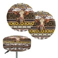 thumbnail image 1 of ZIATUBLE Sunflower Cow Stool Covers Cushion Aztec Ethnic Bar Stool Cover Slipcovers Set of 2 Piece Universal Round Stool Covers with Padding Size S Dustproof Seat Cover for Vanity Chair, 1 of 6