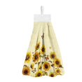 thumbnail image 1 of ZIATUBLE Sunflower Hanging Hand Dry Towels Butterfly Towels for Kitchen Cleaning Breathable Hand Towels for Bathroom Set 2 Piece Decorative Dish Towel Hand Towels Reusable Kitchen Towels, 1 of 7