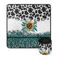thumbnail image 1 of ZIATUBLE Sunflower Sewing Machine Mat Reduce Vibration Cow Print Sewing Machine Muffling Mat Leopard Print Sewing Machine Pad for Table with Extra Removable Storage Pockets, 1 of 5