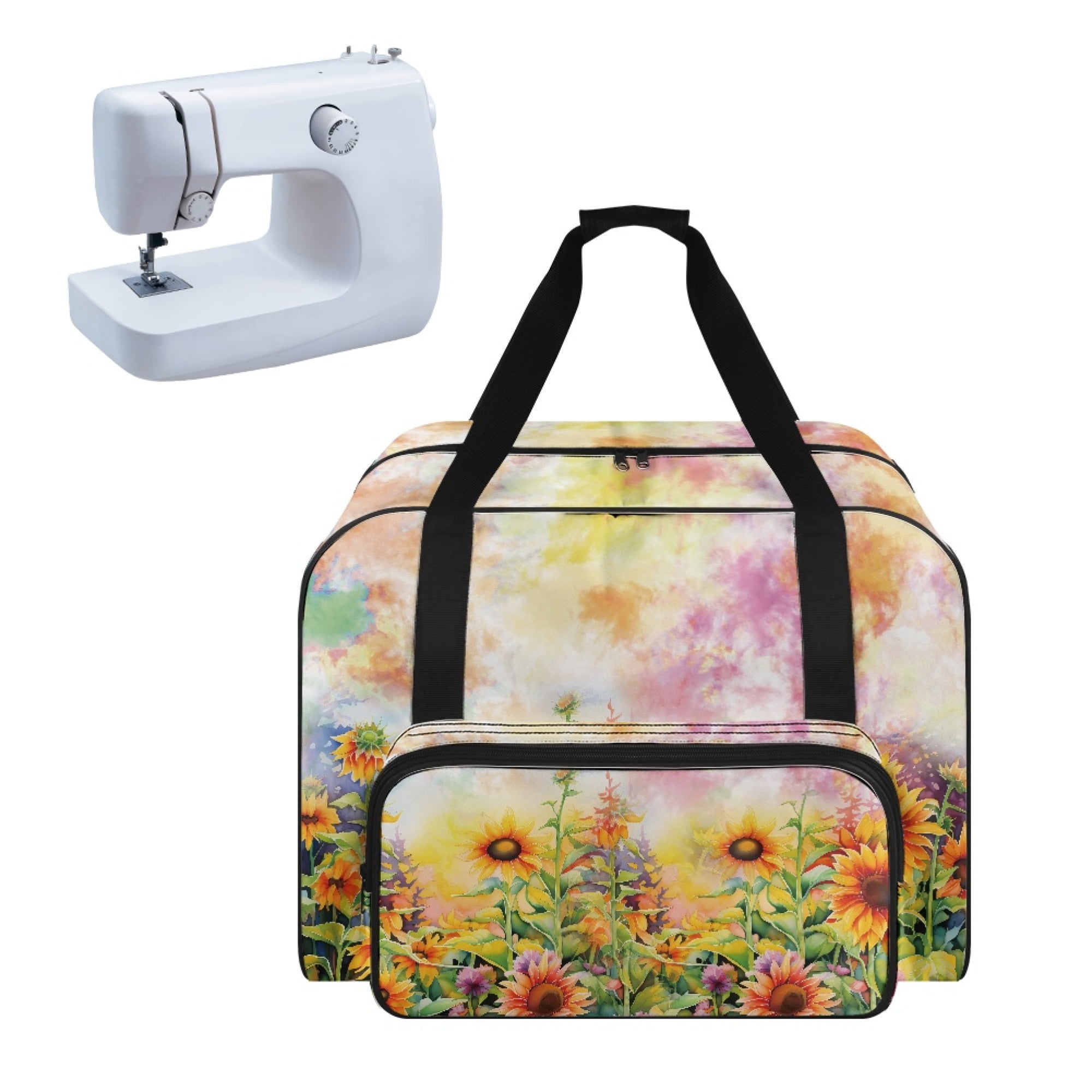 ZIATUBLE Sunflower Sewing Machine Organizer Universal Sewing Machine ...