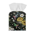 thumbnail image 1 of ZIATUBLE Sunflower Square Tissue Box Cover PU Hummingbird Tissue Box Holder with Bottom Snap Rectangle Tissue Box Covers Modern Tissue Case Facial Paper Organizer Dispenser, 1 of 7
