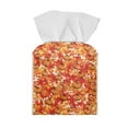 thumbnail image 1 of ZIATUBLE Thanksgiving Maple Leaves Square Tissue Box Cover Fall Pumpkin Leather Tissue Box Cover Decorative Rectangular Tissue Box Covers with Snap Button Napkin Tissue Box, 1 of 7