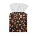 thumbnail image 1 of ZIATUBLE Thanksgiving Maple Leaves Square Tissue Box Cover PU Tissue Box Covers Rrectangular Facial Cube Tissue Box Holder Case Dispenser with Snap Button Tissue Cube Organizer, 1 of 7