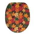 thumbnail image 1 of ZIATUBLE Thanksgiving Maple Toilet Lid Dust Cover Happy Fall Toilet Lid Covers for Bathroom Elongated Toilet Seat Covers Soft Toilet Protector Cover Home Accessories Decor, 1 of 6