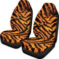 thumbnail image 1 of ZIATUBLE Tiger Stripes Car Seat Covers Full Set of 2 Automative Bucket Seat Cover Universal Fit Cars Sedan SUV Anti Slip High Back Design Front Seats Only Car Accessories for Interior Decor, 1 of 7
