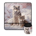thumbnail image 1 of ZIATUBLE Wolf Sewing Machine Mat Snow Sewing Machine Pad for Table with Extra Removable Storage Pockets Lightweight Sewing Machine Mat Reduce Vibration Sewing Machine Pad Organizer, 1 of 5