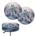 thumbnail image 1 of ZIATUBLE Wolf Snow Bar Stool Cover Cushion Soft Chairs Decorative Cover 13-15 Inch Reusable Stool Covers Chair Slipcovers Set 2 Pack Circle Stool Seat Covers Dust Protective Cover, 1 of 6