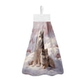 thumbnail image 1 of ZIATUBLE Wolf Snow Hanging Kitchen Towel with Hanging Loop Hand Drying Towels 3 Pieces Set Easy to Clean Hand Towels for Bathroom Lightweight Kitchen Hand Towels and Washcloths Home Decor, 1 of 7
