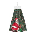 thumbnail image 1 of ZIATUBLE Xmas Santa Claus Hanging Kitchen Towel Reusable Tea Towels for Kitchen with Snap Button Dish Towel Hand Towels Set 3 Piece with Hanging Loop Hand Tie Towel Elastic Kitchen Hand Towels, 1 of 7