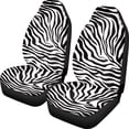 thumbnail image 1 of ZIATUBLE Zebra Stripes Car Seat Dust Cover Anti-Slip Front Auto Seat Cover Universal Fit Cars Sedan SUV Car 2 Piece Elastic Vehicle Bucket Seat Cover Interior Accessories Decoration, 1 of 7