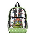 thumbnail image 1 of ZIATUBLES 17 Inch Clear Backpack Heavy Duty, Mushroom Frog Polka Dot Print Fabric & PVC Transparent Bookbag with with Reinforced Strap, See Through Bag Easy to Clean for School Security, 1 of 7