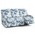 thumbnail image 1 of ZIATUBLES 8 Piece Recliner Chair Cover, Soft Stretch Reclining Sofa Slipcovers for 3-Seater Couch with Pockets Soft Furniture Protector with Elastic Bottom for Living Room, Leaf Printed, 1 of 9