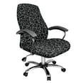 thumbnail image 1 of ZIATUBLES Black Leopard Print Stretchable Home Office Chair Covers Machine Washable Desk Rotating Chair Slipcovers Stylish Furniture Protector Cover with Snap Button, S,, 1 of 7