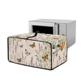thumbnail image 1 of ZIATUBLES Butterfly Floral Print Toaster Oven Cover Linen-Look Polyester Fabric Appliance Dust Cover Medium Size Stain Resistant Kitchen Countertop Decor Organization, 20.5" x 16.5" x 10", 1 of 8