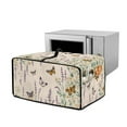 thumbnail image 1 of ZIATUBLES Butterfly Floral Print Toaster Oven Cover Linen-Look Polyester Fabric Appliance Dust Cover Small Size Stain Resistant Kitchen Countertop Decor Organization, 18.5" x 14.5" x 9", 1 of 8