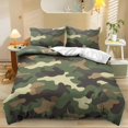 thumbnail image 1 of ZIATUBLES Camouflage Printed Full Size Duvet Cover Set, 3-Piece Soft Breathable Bed Linens with 1 Duvet Cover and 2 Pillowcases, Zipper Closure, Dorm Bedroom Bedding Decor, 1 of 8