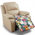 thumbnail image 1 of ZIATUBLES Cat Lily Tropical Print Recliner Chair Slipcover, Anti-Slip Washable Furniture Protector for Reclining Couch Seat Cushion, Pet Dog Cat Friendly Living Room Decor Accessory, 1 of 8