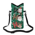 thumbnail image 1 of ZIATUBLES Christmas Neoprene Cellphone Bag Portable Phone Sleeve Case with Adjustable Strap Top Opening Phone Purse, 4 X 8 Inch, Snowman Santa Claus Reindeer Snowflake Print, 1 of 7