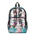 thumbnail image 1 of ZIATUBLES Clear Backpack Heavy Duty 17 Inch, Fabric & PVC Transparent Bag with Front & Side Pockets, See Through Backpack for School Work Security Travel, 1 of 7
