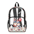thumbnail image 1 of ZIATUBLES Clear Backpack Heavy Duty 17 Inch, Fabric & PVC Transparent Bag with Front & Side Pockets, See Through Backpack for School Work Security Travel, 1 of 7