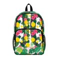 thumbnail image 1 of ZIATUBLES Clear Backpack Heavy Duty 17 Inch, Tropical Pineapple Hibiscus Print Fabric & PVC Transparent Bookbag With Front & Side Pockets, Sturdy See Through Backpack for School Security, 1 of 7