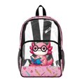 thumbnail image 1 of ZIATUBLES Clear Backpack, Heavy Duty Fabric & PVC Transparent Bookbag with Axolotl Reading Print, Large Capacity See Through Backpack for School College Work Travel Security, 1 of 7