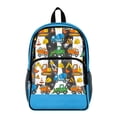thumbnail image 1 of ZIATUBLES Clear Backpack, Heavy Duty Fabric & PVC Transparent Bookbag with Construction Vehicles Print, Large Capacity See Through Backpack for School College Work Travel Security, 1 of 7