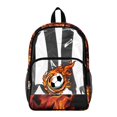 thumbnail image 1 of ZIATUBLES Clear Backpack, Heavy Duty Fabric & PVC Transparent Bookbag with Fire Soccer Ball Print, Large Capacity See Through Backpack for School College Work Travel Security, 1 of 7