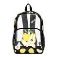thumbnail image 1 of ZIATUBLES Clear Backpack, Heavy Duty Fabric & PVC Transparent Bookbag with Pear Print, Large Capacity See Through Backpack for School College Work Travel Security, 1 of 7