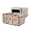 thumbnail image 1 of ZIATUBLES Convection Toaster Oven Cover for Kitchen Counter Stain Resistant Appliance Protective Case Washable Decor Accessories, 20.5" x 16.5" x 10", Mushroom Butterfly Flower Apricot, 1 of 8