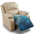 thumbnail image 1 of ZIATUBLES Dark Teal Marble Print Recliner Chair Cover, Quilted Polyester Anti-Slip Furniture Protector, Washable Pets Friendly Recliner Couch Slipcover for Living Room, 1 of 8